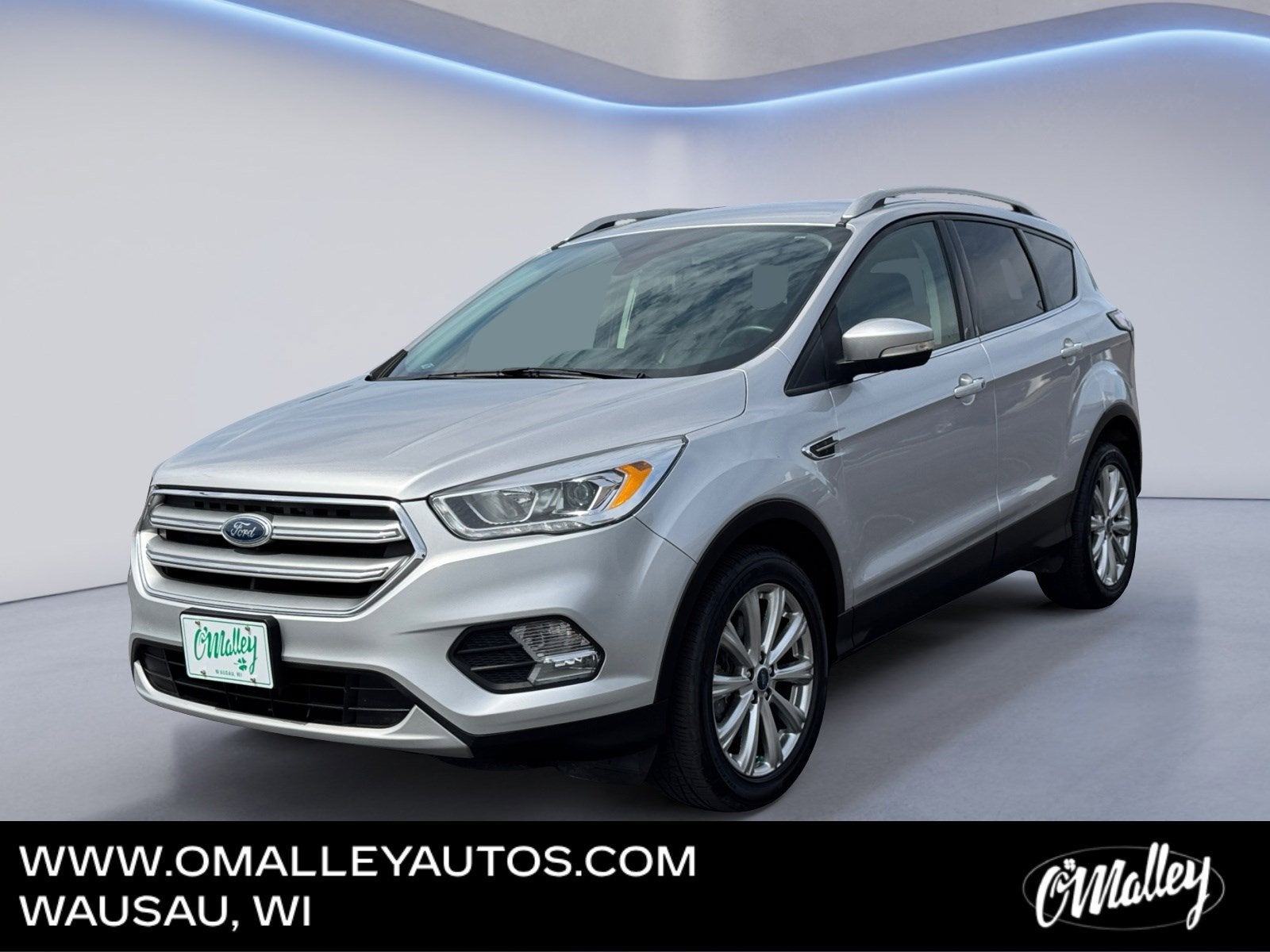 2017 Ford Escape Titanium in Silver — front three-quarter view