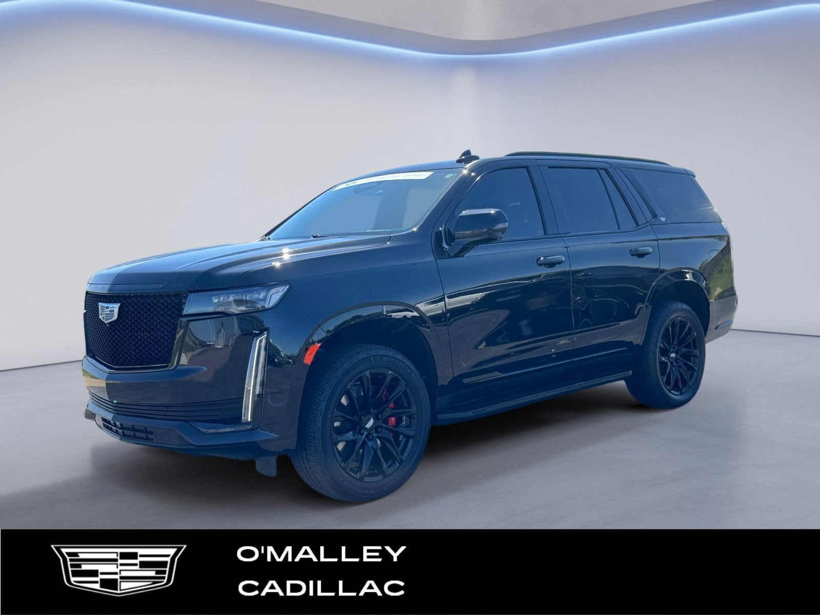 2023 Cadillac Escalade Sport Platinum in Black Raven — front three-quarter view