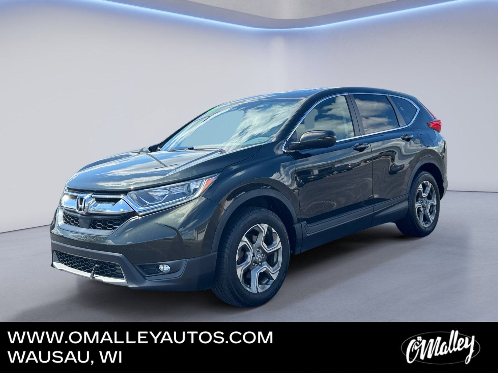 2017 Honda CR-V EX in Green — front three-quarter view